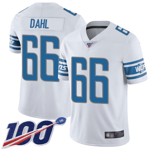 Detroit Lions Limited White Men Joe Dahl Road Jersey NFL Football #66 100th Season Vapor Untouchable->youth nfl jersey->Youth Jersey